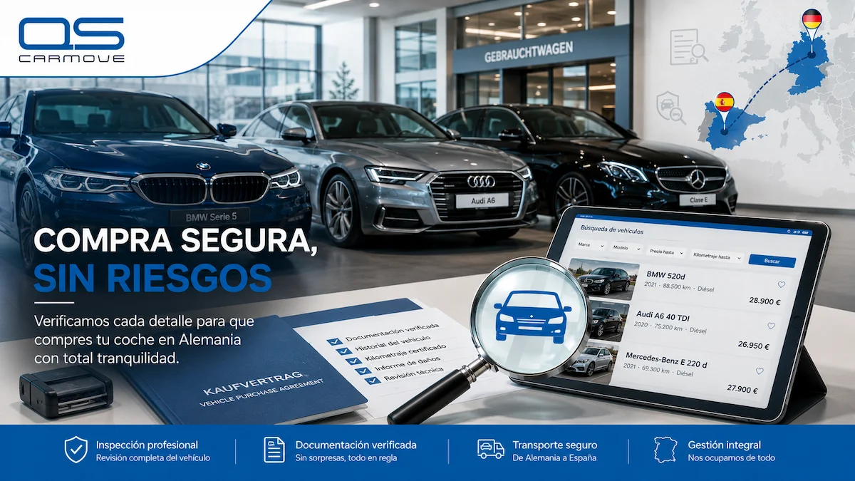 Compra segura de coche de segunda mano con revisión previa y transporte profesional