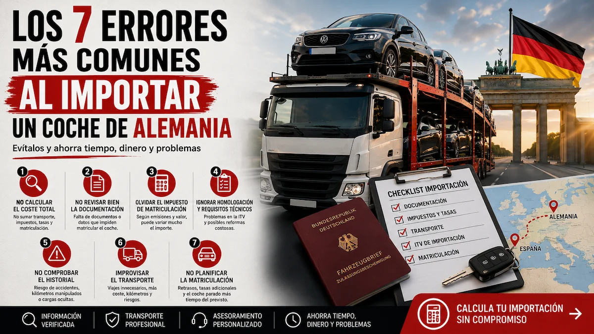 Errores comunes al importar un coche de Alemania a España