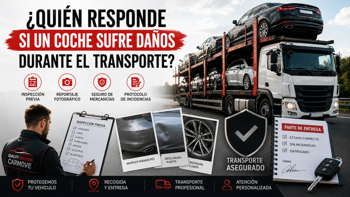 Seguro y responsabilidad en el transporte profesional de coches
